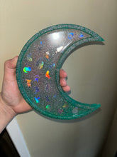 Load image into Gallery viewer, Holographic Alice in Wonderland Inspired Moon Trinket Tray
