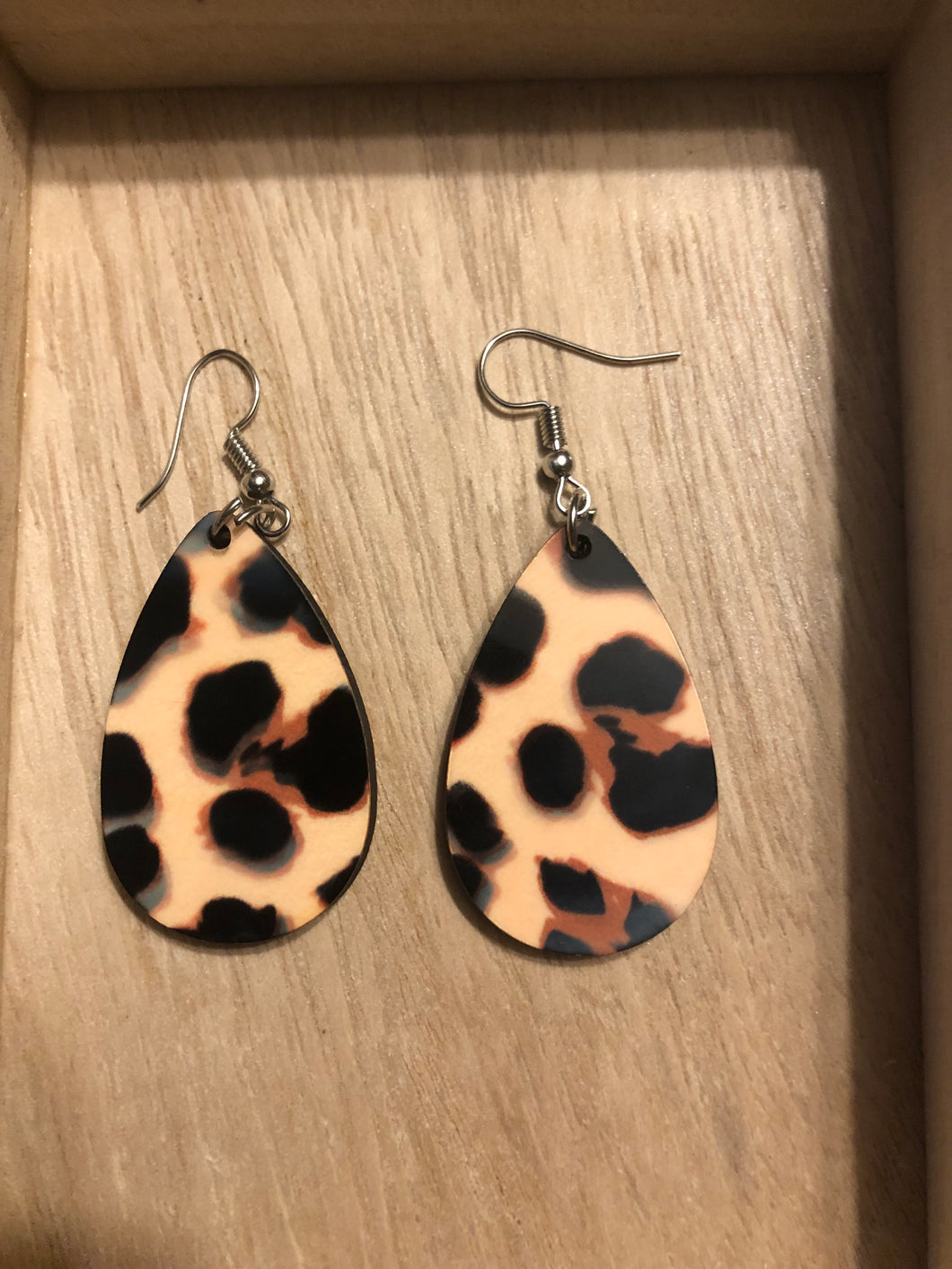 Cheetah Print Dangle Earrings