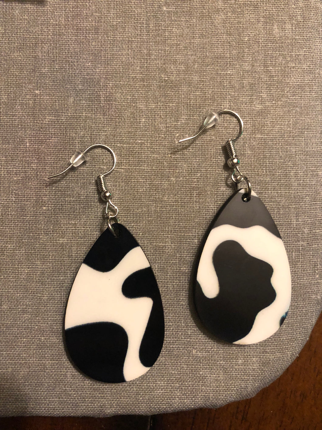 Cow Print Dangle Earrings