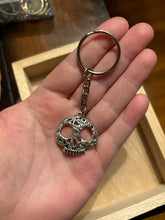 Load image into Gallery viewer, Silver Skull Keychain
