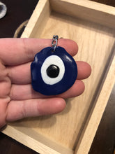 Load image into Gallery viewer, Clay Evil Eye Keychain
