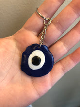 Load image into Gallery viewer, Clay Evil Eye Keychain
