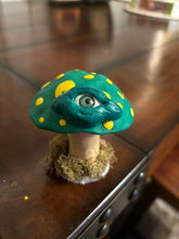 Load image into Gallery viewer, Green &amp; Yellow Mushroom Sculpture
