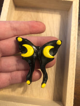 Load image into Gallery viewer, Black &amp; Yellow Moon Moth Pin
