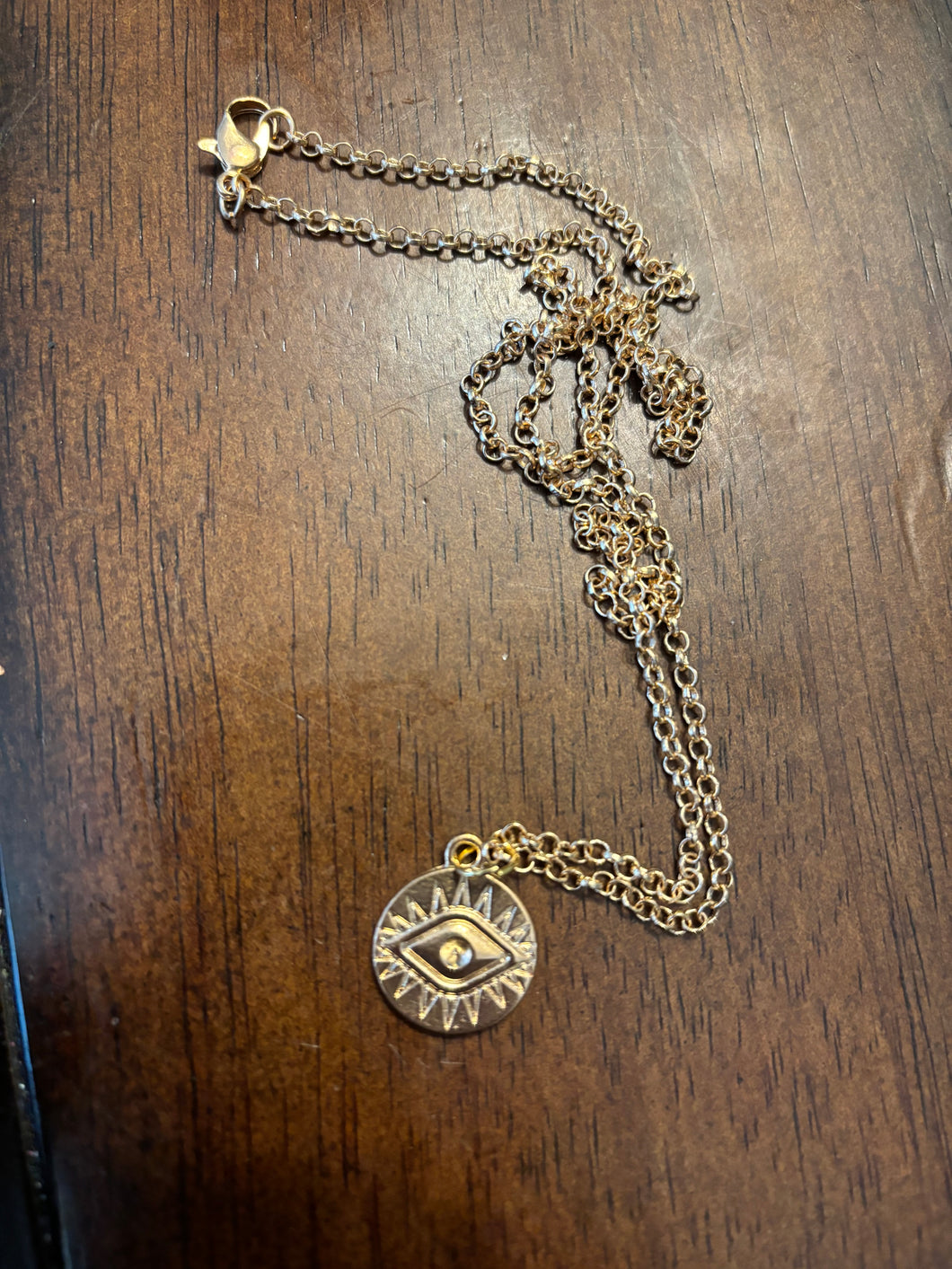 Gold Evil Eye Necklace