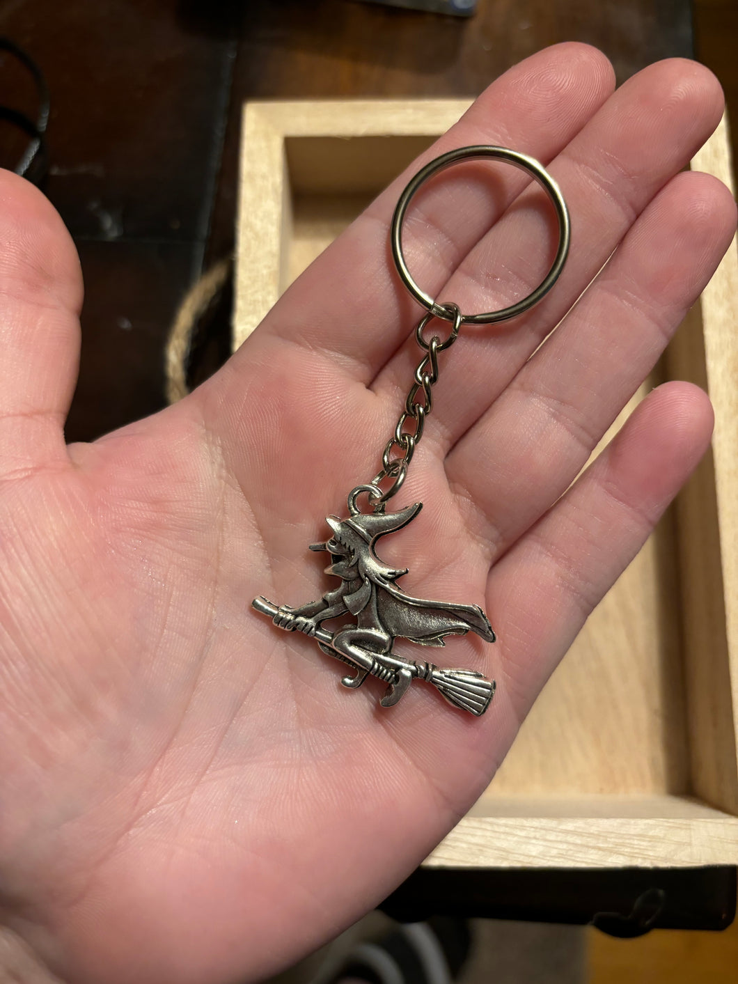 Silver Witch Keychain