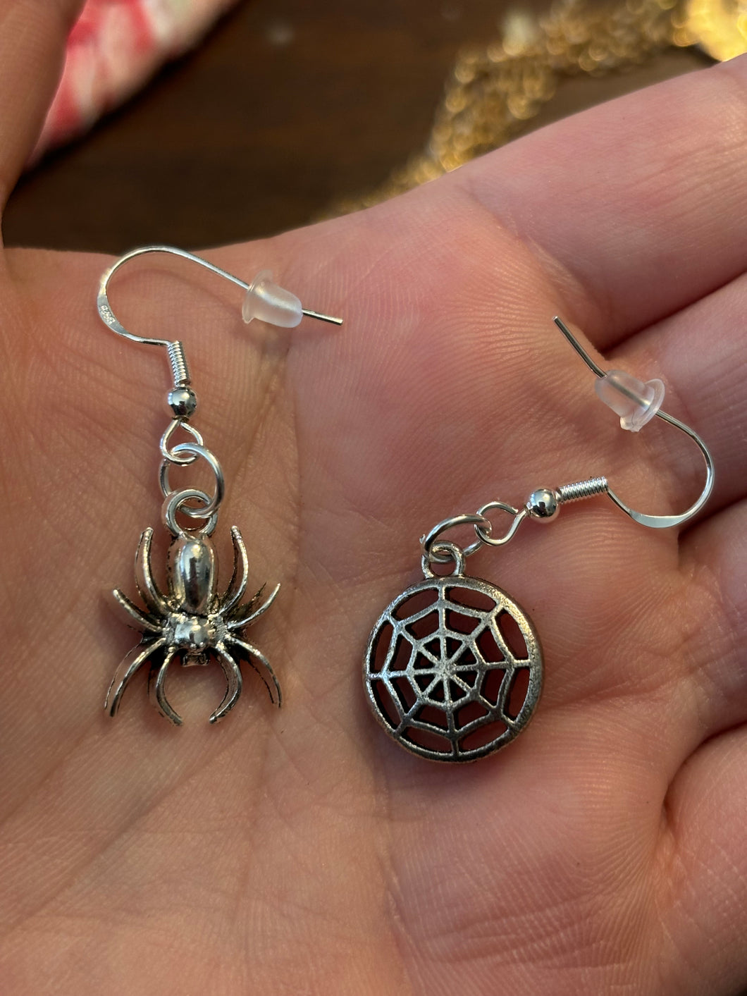 Spider & Web Dangle Earrings