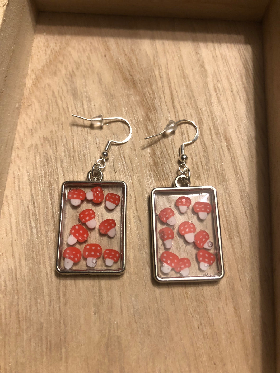 Mushroom Charm Dangle Earrings