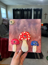 Load image into Gallery viewer, Trippy 3D Mushroom Family Artwork
