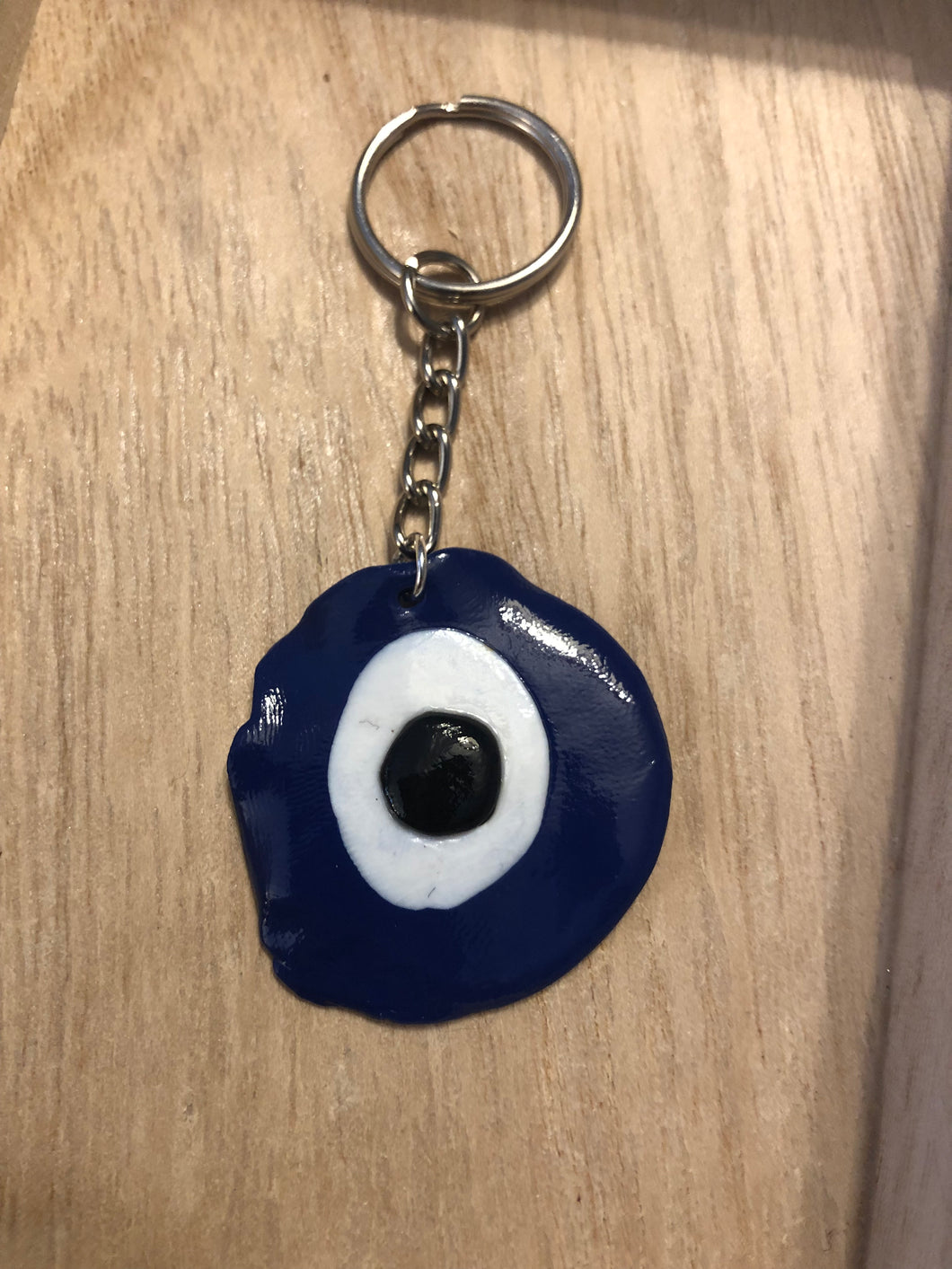 Clay Evil Eye Keychain