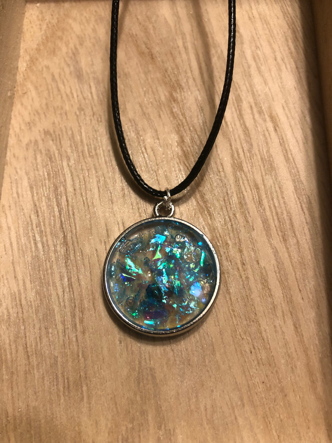 Blue Holographic Necklace