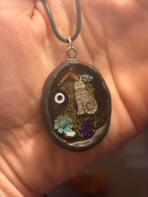 Load image into Gallery viewer, Witchy scrapbook/i-spy style necklace
