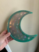 Load image into Gallery viewer, Holographic Alice in Wonderland Inspired Moon Trinket Tray
