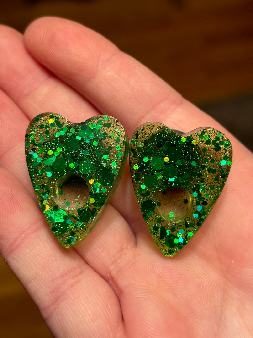 Set of 2 Green Ouija Planchette Magnets