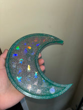 Load image into Gallery viewer, Holographic Alice in Wonderland Inspired Moon Trinket Tray
