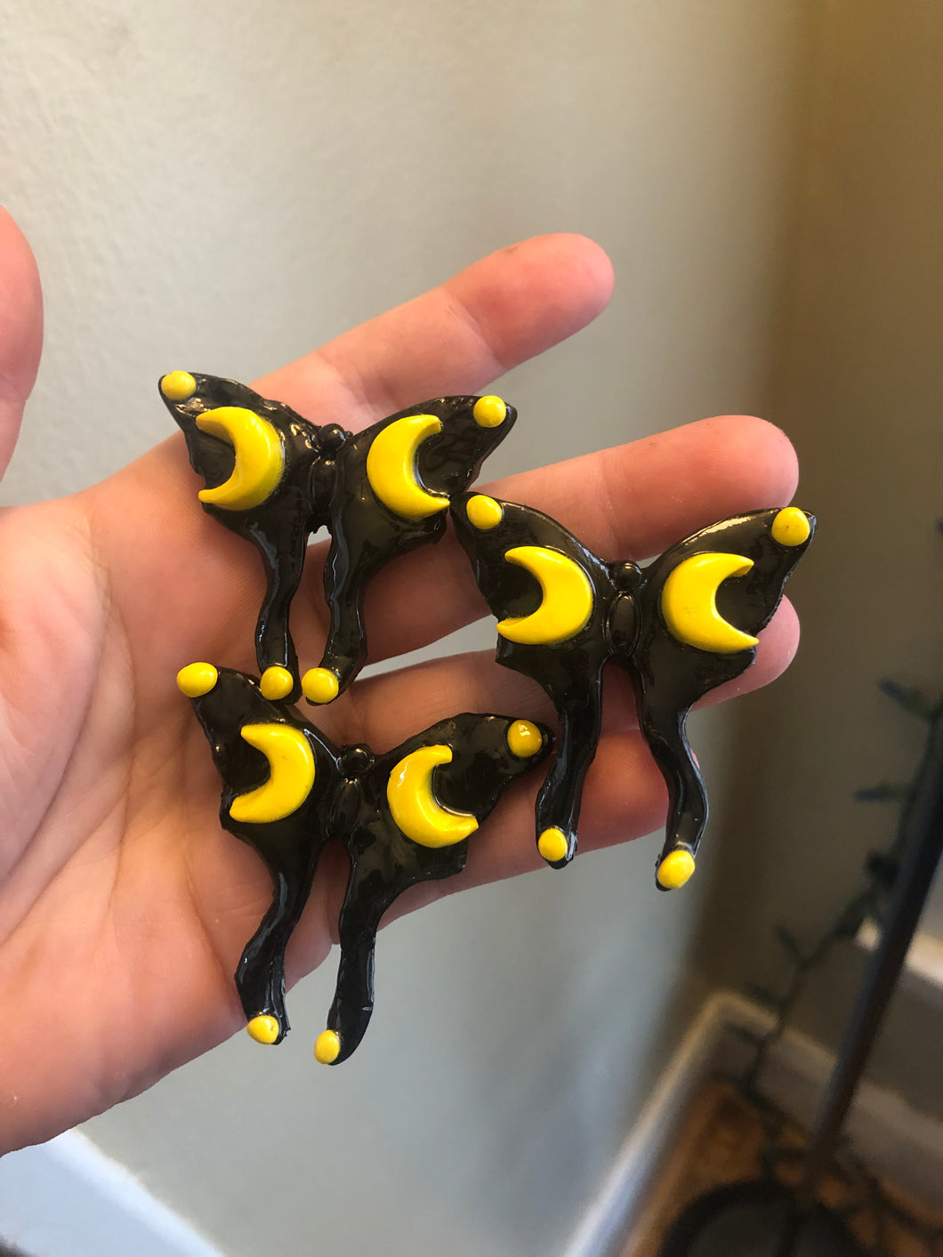 Black & Yellow Moon Moth Pin