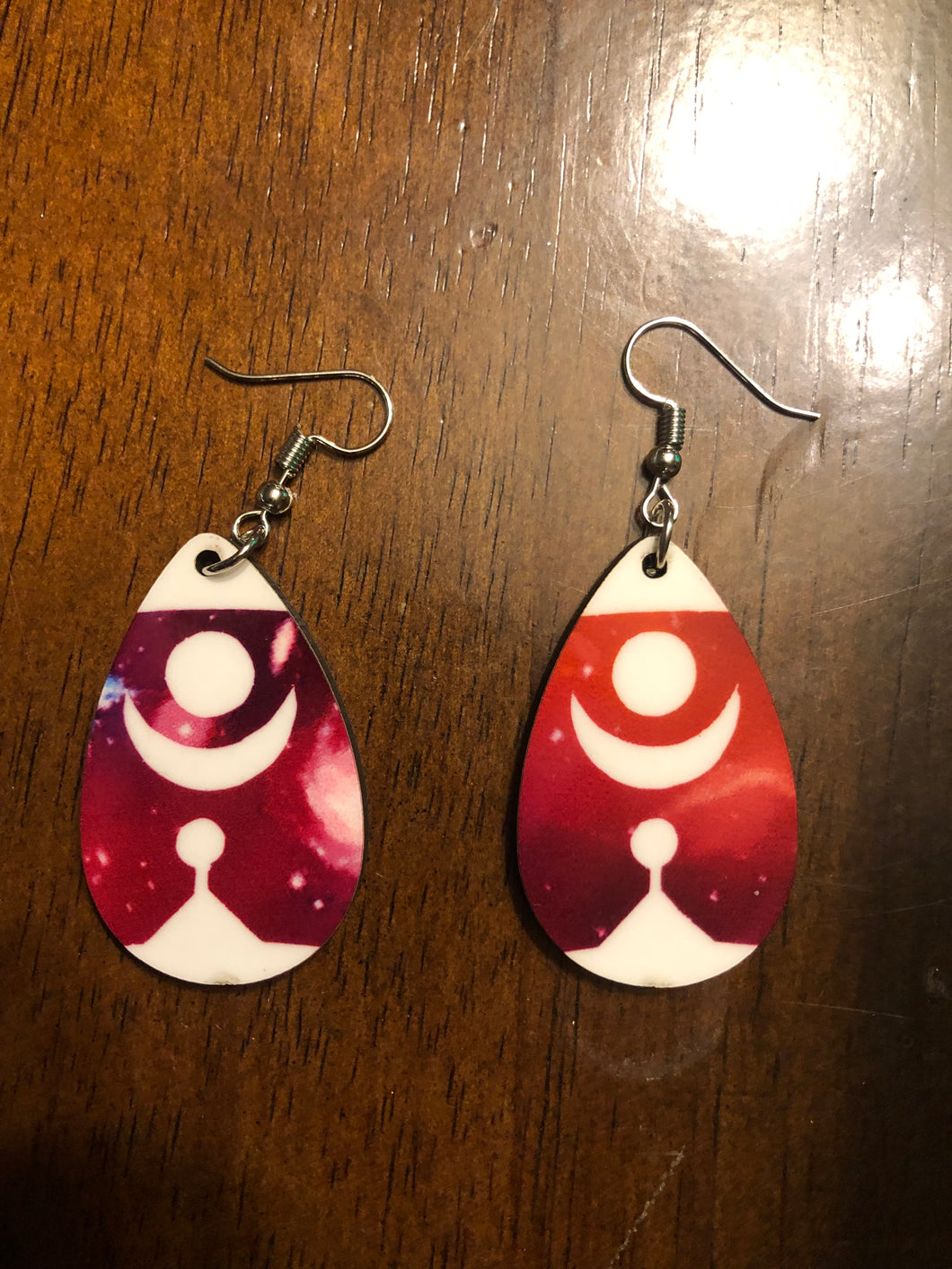 Abstract Galaxy Teardrop Earrings