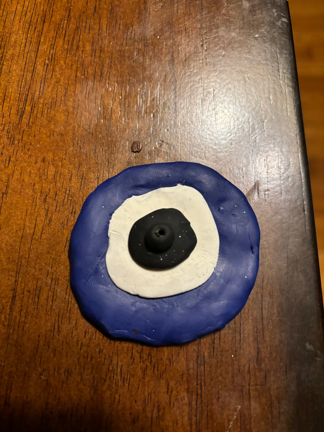 Clay Evil Eye Incense Holder