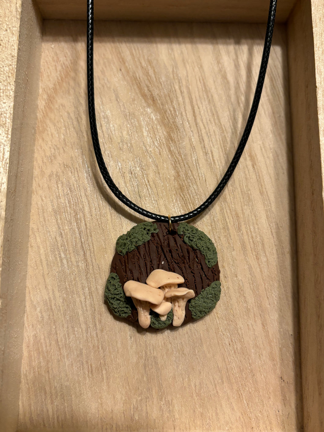 Mushroom Log Necklace