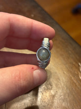 Load image into Gallery viewer, Labradorite Wire Wrapped Ring
