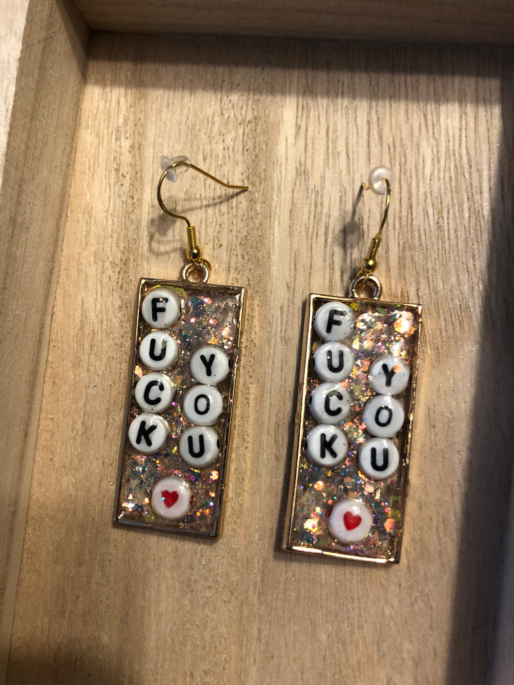 Glitter F.U Earrings