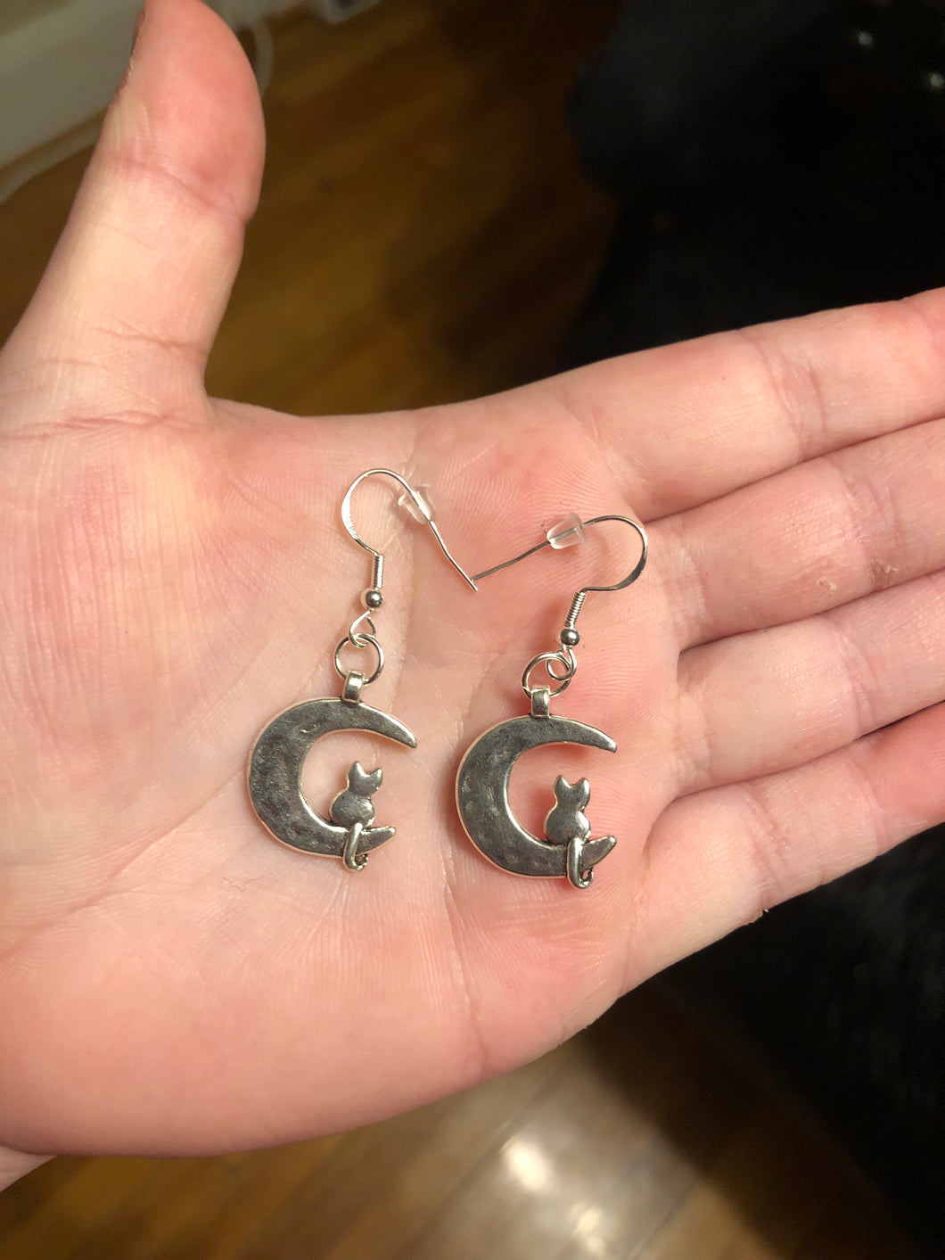 Cat Moon Earrings