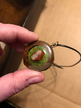 Load image into Gallery viewer, Wooden Moss Filled Crystal Necklace
