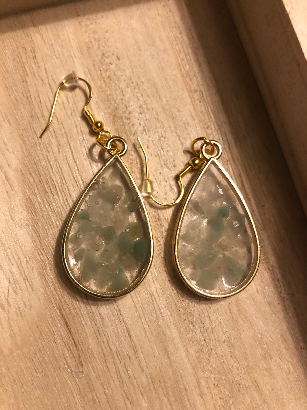 Green Aventurine Dangly Earrings