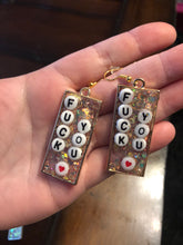 Load image into Gallery viewer, Glitter F.U Earrings
