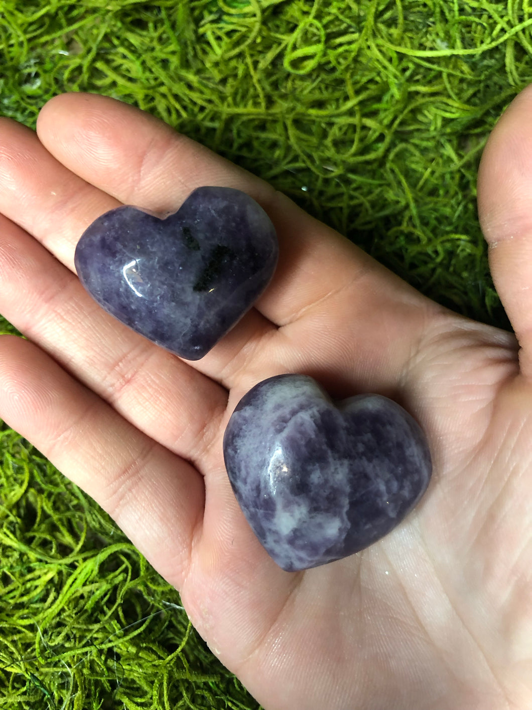 Lepidolite Hearts