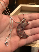 Load image into Gallery viewer, Amethyst Crystal Moon Necklace
