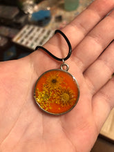 Load image into Gallery viewer, Orange Flower Resin Necklace
