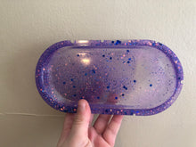 Load image into Gallery viewer, Purple Glitter Trinket Tray
