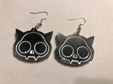 Load image into Gallery viewer, B&amp;W Bat Dangly Earrings
