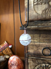 Load image into Gallery viewer, Selenite Sphere Wire Wrapped Necklaces
