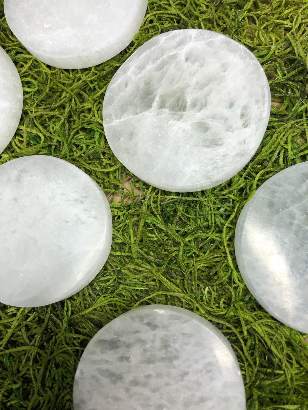 Selenite/ Satin Spar Charing Disc