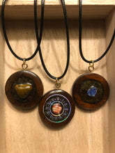 Load image into Gallery viewer, Wooden Moss Filled Crystal Necklace
