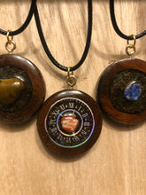 Load image into Gallery viewer, Wooden Moss Filled Crystal Necklace
