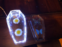 Load image into Gallery viewer, Light-Up Flower &amp; Butterly Coffin Trinket Box
