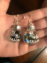 Load image into Gallery viewer, Clea/ Glittery “Tis The Season” Christmas Ornament earrings
