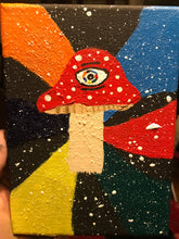 Load image into Gallery viewer, Trippy Mushroom Painting on Canvas
