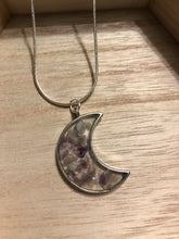 Load image into Gallery viewer, Amethyst Crystal Moon Necklace
