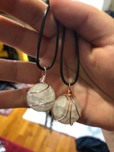 Load image into Gallery viewer, Selenite Sphere Wire Wrapped Necklaces
