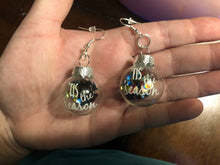 Load image into Gallery viewer, Clea/ Glittery “Tis The Season” Christmas Ornament earrings
