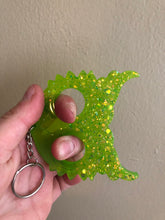 Load image into Gallery viewer, Lime Green Self Defense Owl Keychain
