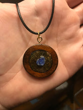 Load image into Gallery viewer, Wooden Moss Filled Crystal Necklace
