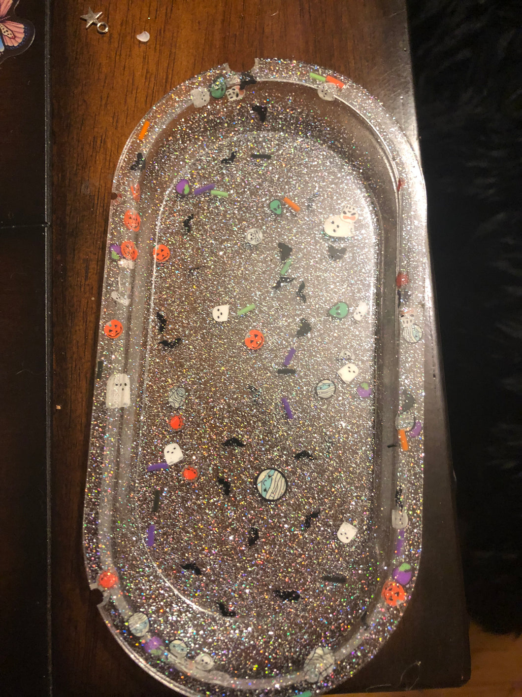 Spooky Holographic Glitter Tray