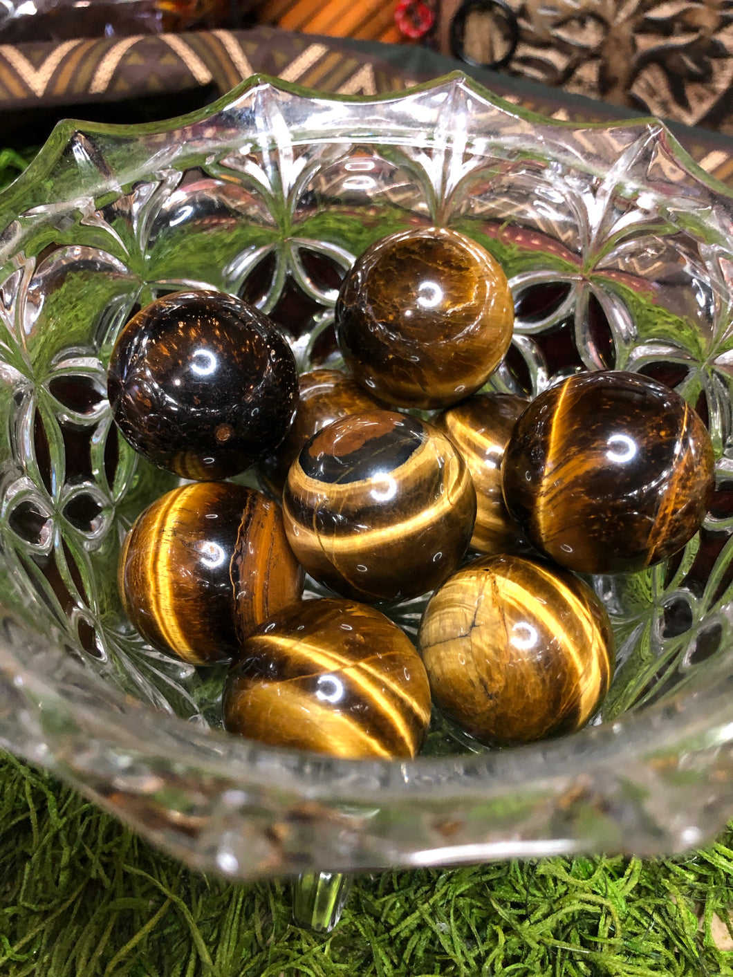 Tigers Eye Medium Spheres