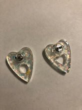 Load image into Gallery viewer, Clear Holographic Planchette Stud Earrings
