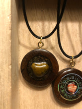 Load image into Gallery viewer, Wooden Moss Filled Crystal Necklace
